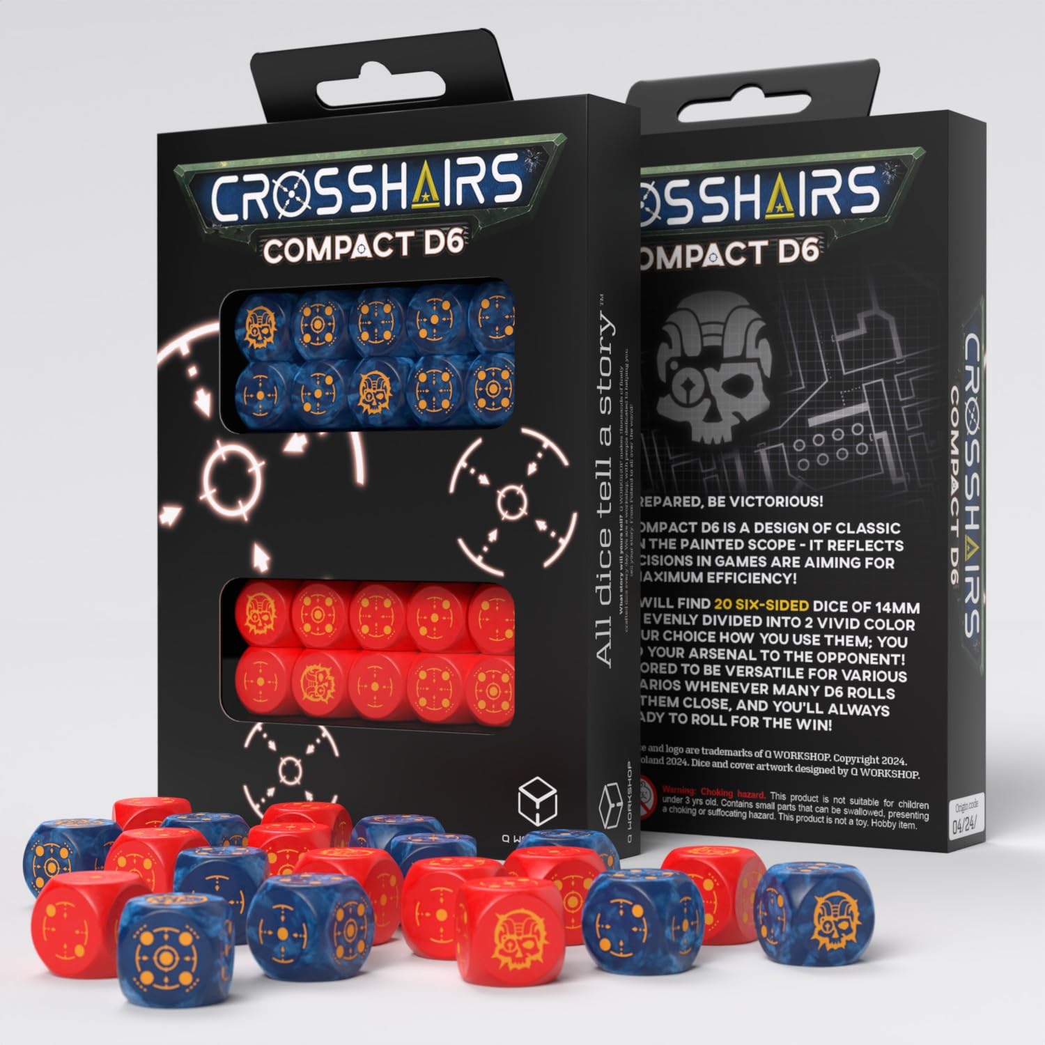 Q-Workshop QWOSTCA1 Crosshairs Compact D6: Cobalt & Red