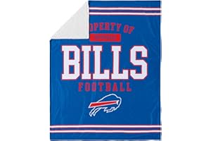 FOCO NFL Unisex-Adult NFL Team Logo Property 60" x 50" Sherpa Plush Throw Blanket