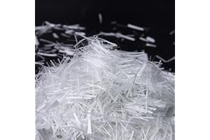 CASIFAVI Fiberglass for Concrete, Concrete Fiber 3/4" Length,AR-Glass Chopped Strand Fiberglass for Cement Mortar Reinforcement (White, 8.8LB)