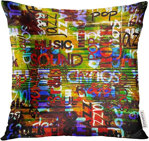Amazon Com Upoos Throw Pillow Cover Colorful Collage Urban