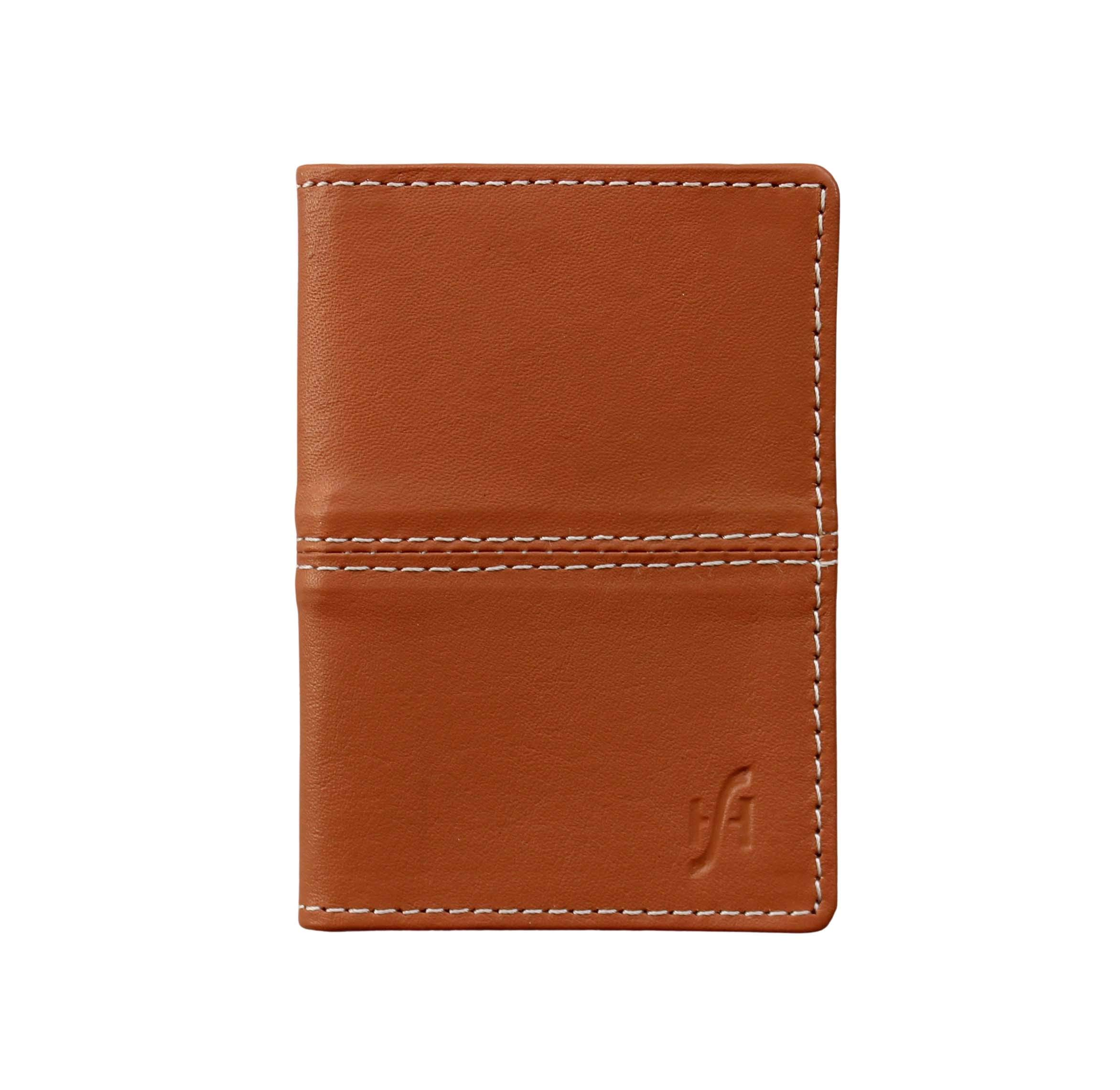 STARHIDE Mens Womens RFID Blocking Minimalist Small Leather Credit Cardholder Business Card Wallet 5001 (Tan) — image 1