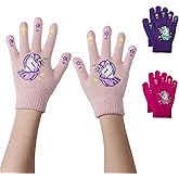 Brook + Bay Kids Magic Gloves - 3 Pack Kids Winter Gloves - Cold Weather Gloves for Boys & Girls - Children's Knit Gloves