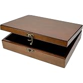WE Games Old World Wooden Keepsake Box | Brass Latch, Vintage-Style, Keepsake Box, Jewelry &amp; Trinket Storage