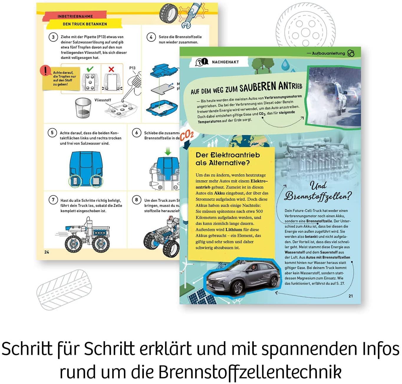 KOSMOS 620745 Future Cell-Truck, Entdecke Innovative Brennstoffzellen-Technik. Bausatz für Spielzeug-Geländewagen mit emissionsfreier Energie, Experimentierkasten für Kinder ab 8-12 Jahre, Fahrzeug