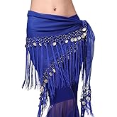 ZLTdream Women's Belly Dance triangler Hip Scarf With Coins