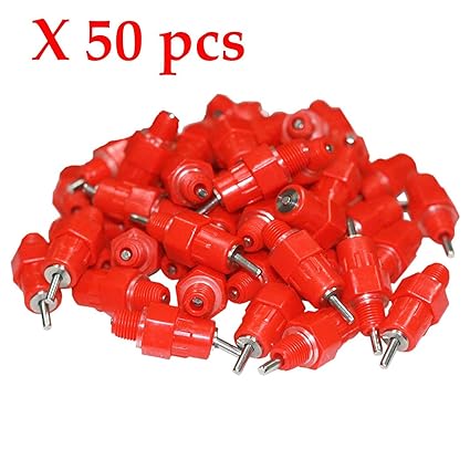 Co Z 50 Pack Automatic Water Nipple Drinker Waterer Feeder For