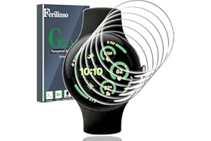 Ferilinso 6 Pack for Google Pixel Watch 3 Screen Protector 45mm, HD Clear Cover Soft Film Protective, [Case Band Friendly] [Flexible TPU Not Glass][Non-Bubbles]