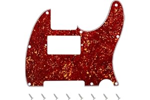 Banworks 4 Ply Tele HS/HH Pickguard 8-Hole Electric Guitar Pickguard Scratch Plate for USA/Mexican Fender Modern Style Standard Tele Telecaster JT/HB-04 Brown Tortoiseshell
