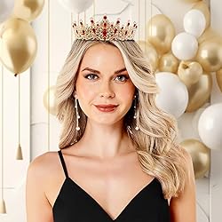 Gold Crown for Women Crystal Princess Tiaras