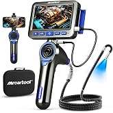 4-Way Articulating Borescope,1080P 8X Zoom 6.2mm Probe for Auto Engine | 360&deg;Rotation &amp; 210&deg;Flexion Probe, 4.0ft Cable, 5" 1080P HD IPS Screen,IP67 Waterproof,32GB Storage,3 Resolution Modes