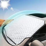 SMALUCK Car Windscreen Cover Sun Shade UV 145x100 cm all weather view 2