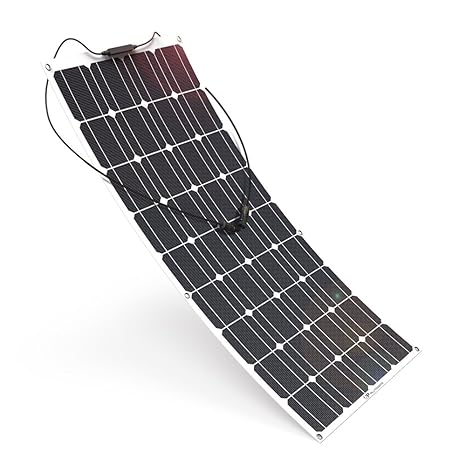 ALLPOWERS 100W 18V 12V Solarmodul Solarpanel Flexibel Solarladegerät Monokristallin Solarzelle Outdoor Wasserdichte mit MC4 L