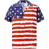 Century Star Mens Hawaiian Shirts Floral Casual Button-Down Shirts Short Sleeve Tropical Summer Shirts for Men