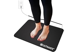 Ultimate Grounding Mat, Conductive Carbon Grounded Pad. Supports Sleep, Energy, Pain Relief, Inflammation & Wellness. Connect to The Earth Indoors. with 18-Foot Grounding Cord