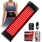 2-in-1 Cordless Red Light Therapy Belt, Wired & Wireless Controller 3000mAh Rechargeable Battery Magnetic LED Screen, 49" * 7" Wearable 660nm & 850nm Red Light Therapy Wrap Belt for Body