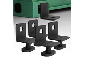 Ustinian 4 Pack Shipping Container Anchors, Shipping Containers Side Twist Lock, Heavy Angle Iron Shipping Container Tie Downs for Anchoring to Rock Floor or Cement