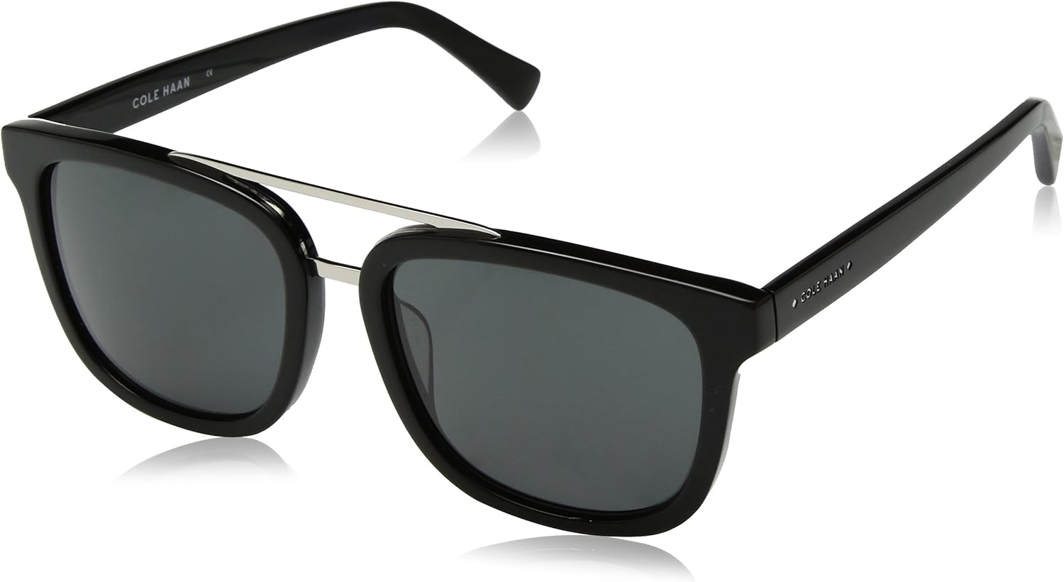 Cole Haan Men's Ch6012s Square Sunglasses, Black, 54 mm Amazon.sg Fashion