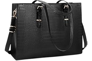 LUBARDY Laptop Bag for Women 15.6 inch Laptop Tote Bag Leather Classy Computer Briefcase for Work Waterproof Handbag Shoulder Bag Women Business Office Bag