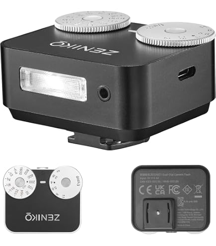Amazon.com : ZENIKO ZA-12B Dual Dial Retro Mini Flash - 2.5s