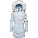 WenVen Women's Winter Thicken Puffer Coat Warm Jacket with Faux Fur Removable Hood