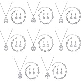 SPRJF Bridesmaid Jewelry Set for Women Pendant 18K Gold & Silver & Rose Gold Pendant Necklace Earrings Bracelet Set,Dainty Gift for Wedding/Proposal/Party/Prom/Anniversary