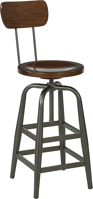 Amazon Com Ave Six Sullivan Rustic Round Top Swivel Stool With