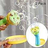 Zonon 2 Pieces Bubble Machine Gun Shooter Toy Electric Blowing Bubble for Kids Girls and Boys Playing Game Toy Indoor and Outdoor