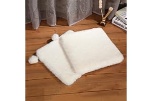 SHENGOCASE 2-Pack 15.7" Square Faux Rabbit Fur Cat Dog Bed Cushion Pad Mat, Cat Tree Tower Replacement Cushion Pad, Pad for Window Perch, Cat Dog Carrier House Cage Crate Kennel Furniture