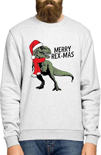 FunkyShirt T-Rex Christmas Sweater Merry Rex-Mas: Amazon.co.uk: Clothing