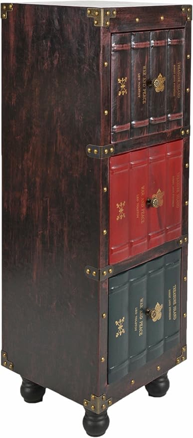 Ts Ideen Kommode Bucherregal Schrank Vintage Antik Buch Design Standregal British Style Amazon De Kuche Haushalt