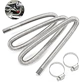 Flexible Air Exhaust Pipe, 100cm Diesel Heater Exhaust Pipe, Stainless Steel Silence Air Diesel Parking Heater Exhaust Pipes