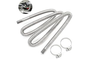 Flexible Air Exhaust Pipe, 100cm Diesel Heater Exhaust Pipe, Stainless Steel Silence Air Diesel Parking Heater Exhaust Pipes 