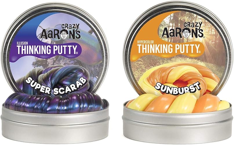 Crazy Aaron's Thinking Putty 4" Tin Double Pack (6.4 oz) Super