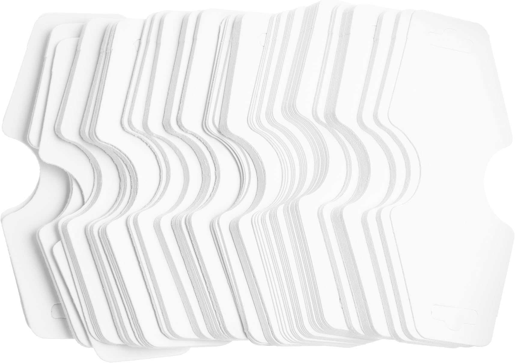 BCP 100pcs White Color Paper Blank Fold Display Hanging Cards for Necklace, Bracelet, Hairband