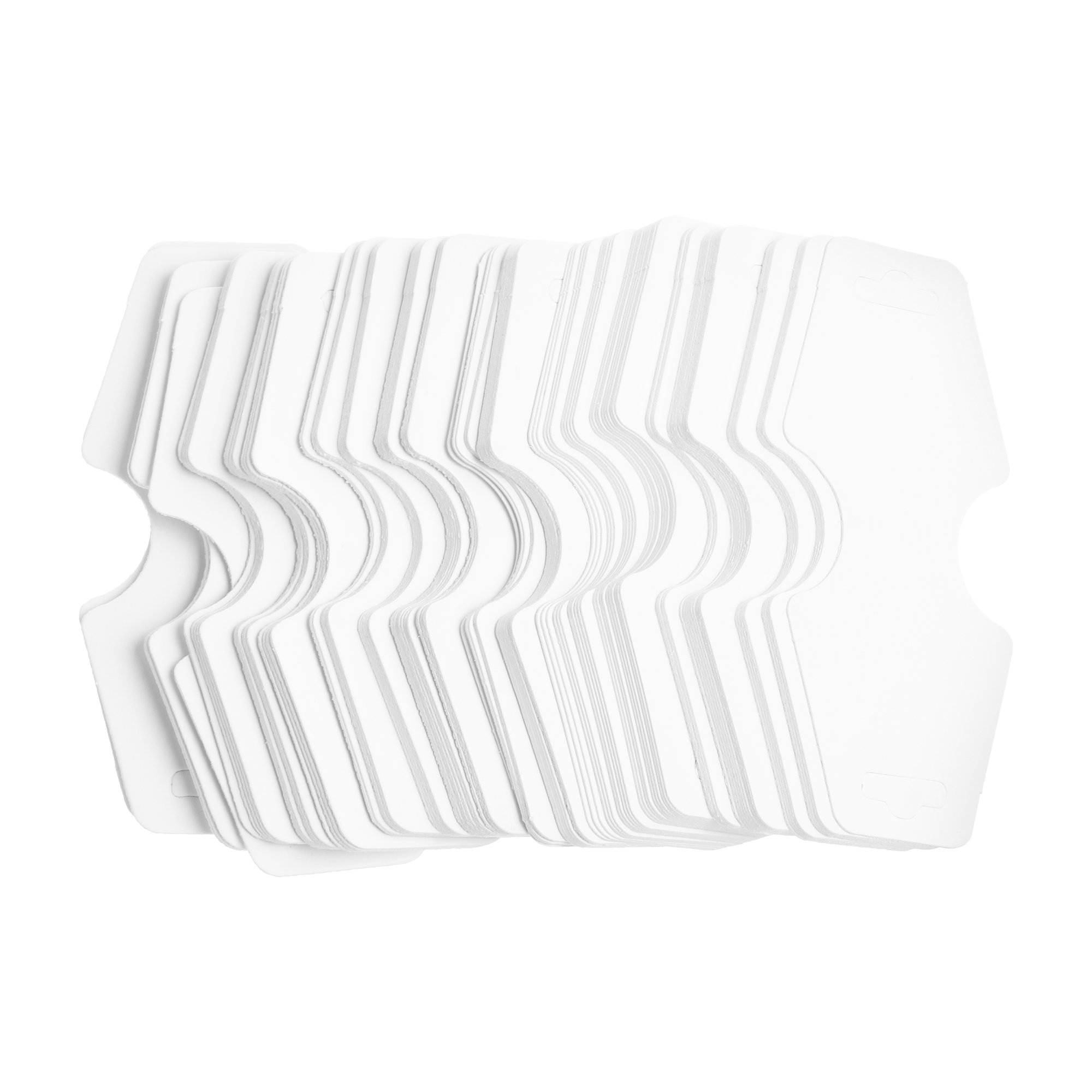 BCP 100pcs White Color Paper Blank Fold Display Hanging Cards for Necklace, Bracelet, Hairband