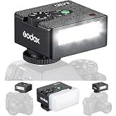 Godox Mini Flash Camera Flash Speedlite for Sony ZV1/ZV-E10, Canon, Nikon, Fuji &amp; Ricoh GR3 GN15, 7-Level Power Adjustment, 230 Flashes with Cameras with Single-Contact Hotshoe with Diffuser