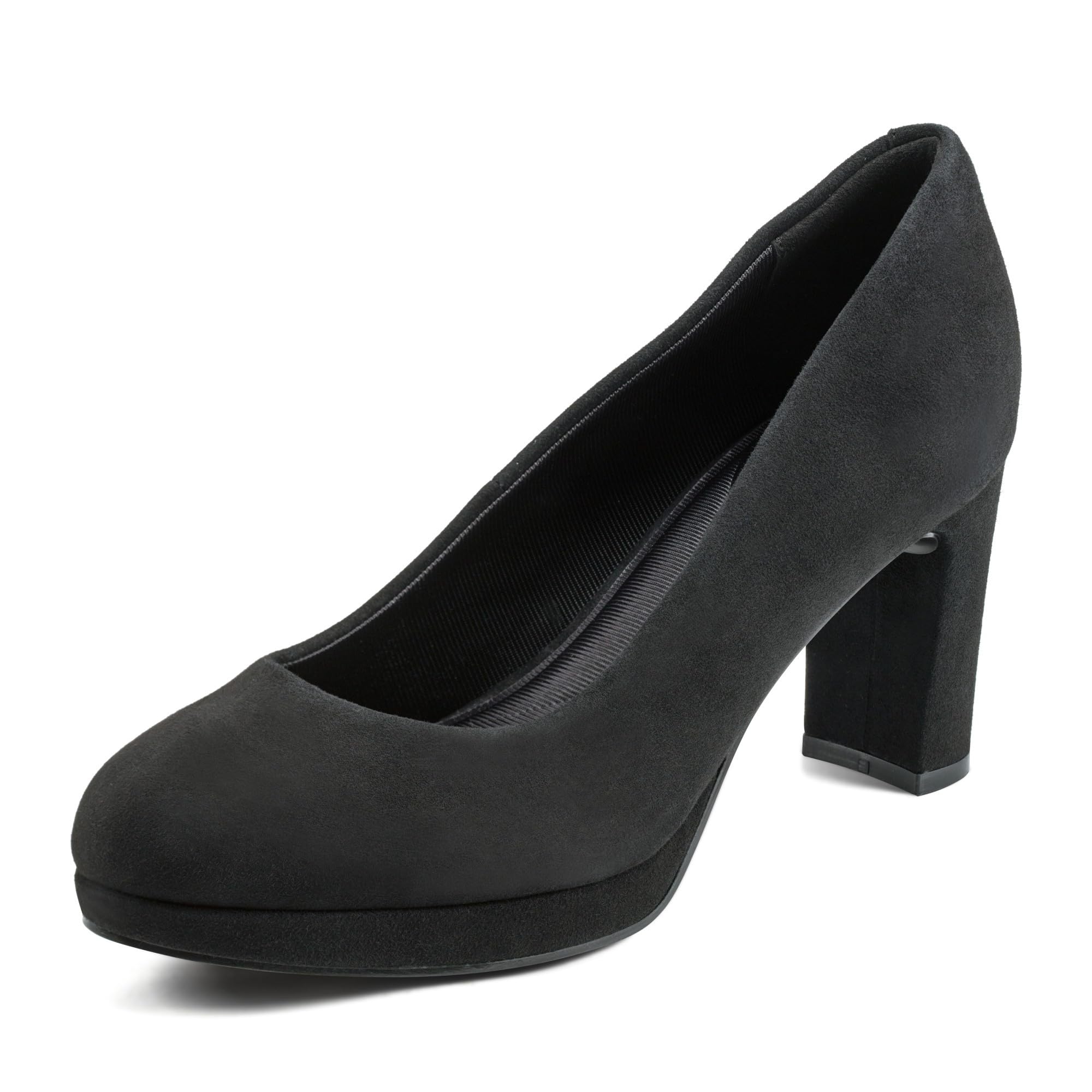 Rockport Women’s Carmen Pump, Black Suede, 7 Medium