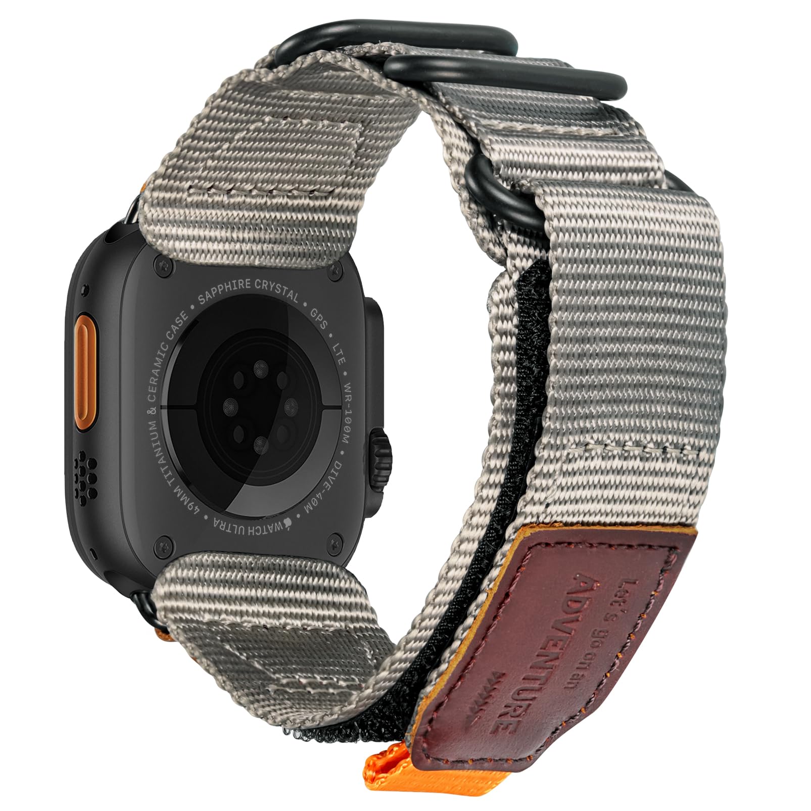 Compatible with Apple Watch Band 38/40/41/42/44/45/49/46mm,Rugged Replacement Nylon Strap With Three Buckle Loop Design For iWatch Ultra 3/2/1, Series 11/10/9/8/7/6/5/4/3/2/1, SE 3/2/1