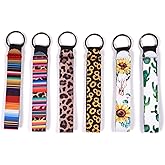 koboome Neoprene Wristlet Keychain,Hand Wrist Lanyard Keychain for Women,6 Pack