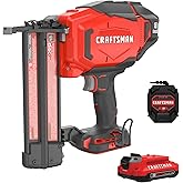 CRAFTSMAN V20 Cordless Brad Nailer, 18 Gauge Nail Gun, with Battery and Charger (CMCN618C1)