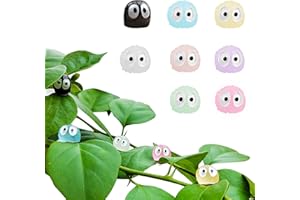 RAINTEAM 8pcs Plants Magnets Tiny Dust Bunnies Plant Safe Magnets, Plant Accessories for House Plant Indoor and Outdoor Plants Leafs,Fridge, Key Holder Decorative.(Multicolour Dust Bunnies)