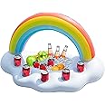 Jasonwell Inflatable Rainbow Cloud Drink Holder Floating Beverage Salad Fruit Serving Bar Pool Float Party Accessories Summer