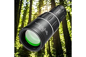 16X52 High Power Monocular Telescope, HD Prism Compact Monoculars for Adults, Black