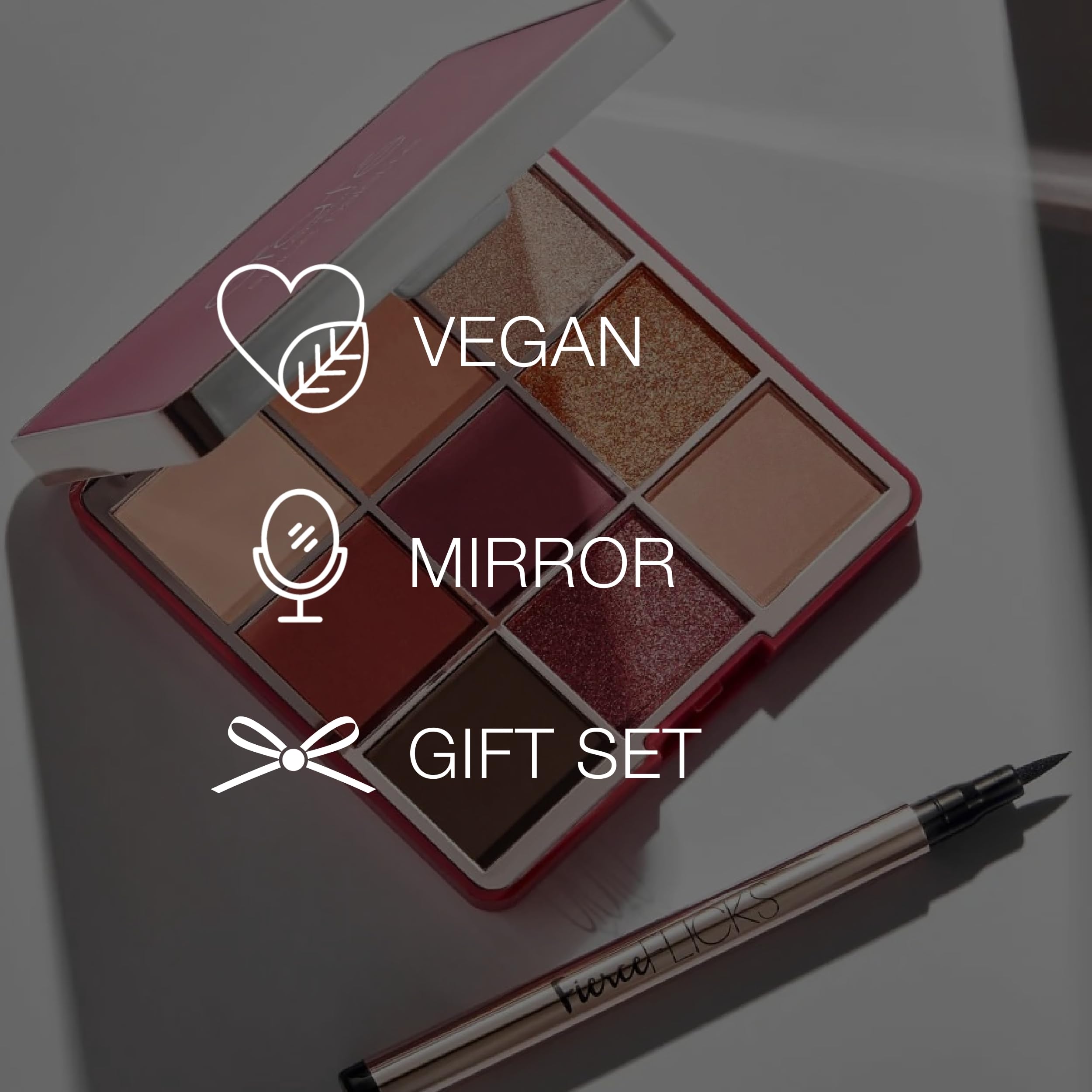 Ciaté London All About the Eyes Kit, Collectable Eye Kit, Contains a 9-Pan Eyeshadow Spice Palette and Fierce Flicks Black Eyeliner, Eye makeup Essential Set, Travel-friendly Duo, Gift Set