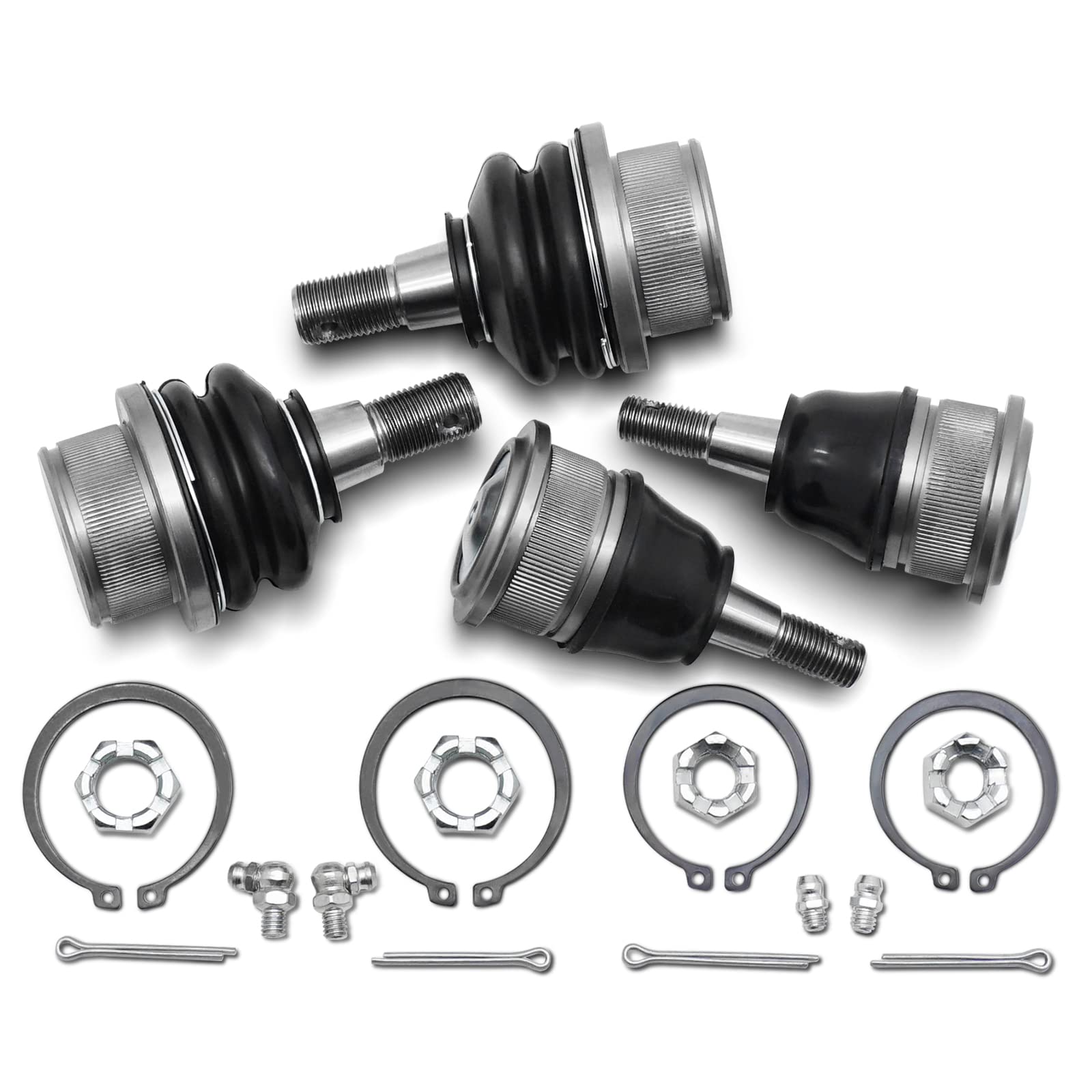 Photo 1 of Zinc-Nickel Alloy Front Upper & Lower Ball Joints for 1999-2008 Chevrolet Silverado 1500 GMC Tahoe Sierra Suburban Yukon Avalanche XL Cadillac Classic Escalade Express 2500 ESV EXT Savana K6540 K6541