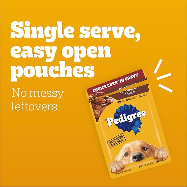 PEDIGREE CHOICE CUTS IN GRAVY ADULT SOFT WET DOG FOOD 18-COUNT VARIETY PACK, 3.5 OZ. POUCHES