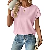 SHEWIN Women Tops Ruffle Sleeve Shirts Business Casual Dressy Work Blouse 2026