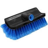 Unger Professional Lock-On HydroPower 10&rdquo; Bi-Level Soft Wash Brush, Compatible with Waterflow Poles, Outdoor Cleaning Supplies, Great for Patios, Siding, Windows, Cars, and Boats