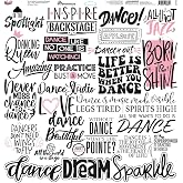 Reminisce Dance Collection 12" x 12" Cardstock Scrapbook Stickers