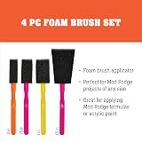 Mod Podge Foam Brush Set x4 Yellow Orange Pink Brand Mod Podge view 3